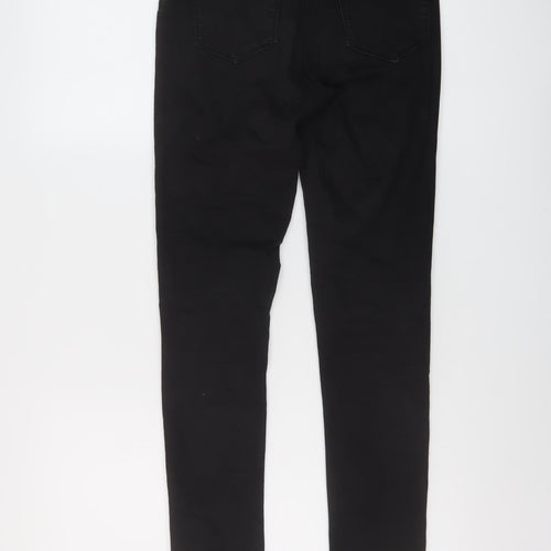 Miss Selfridge Womens Black Cotton Jegging Jeans Size 10 L30 in Regular Button