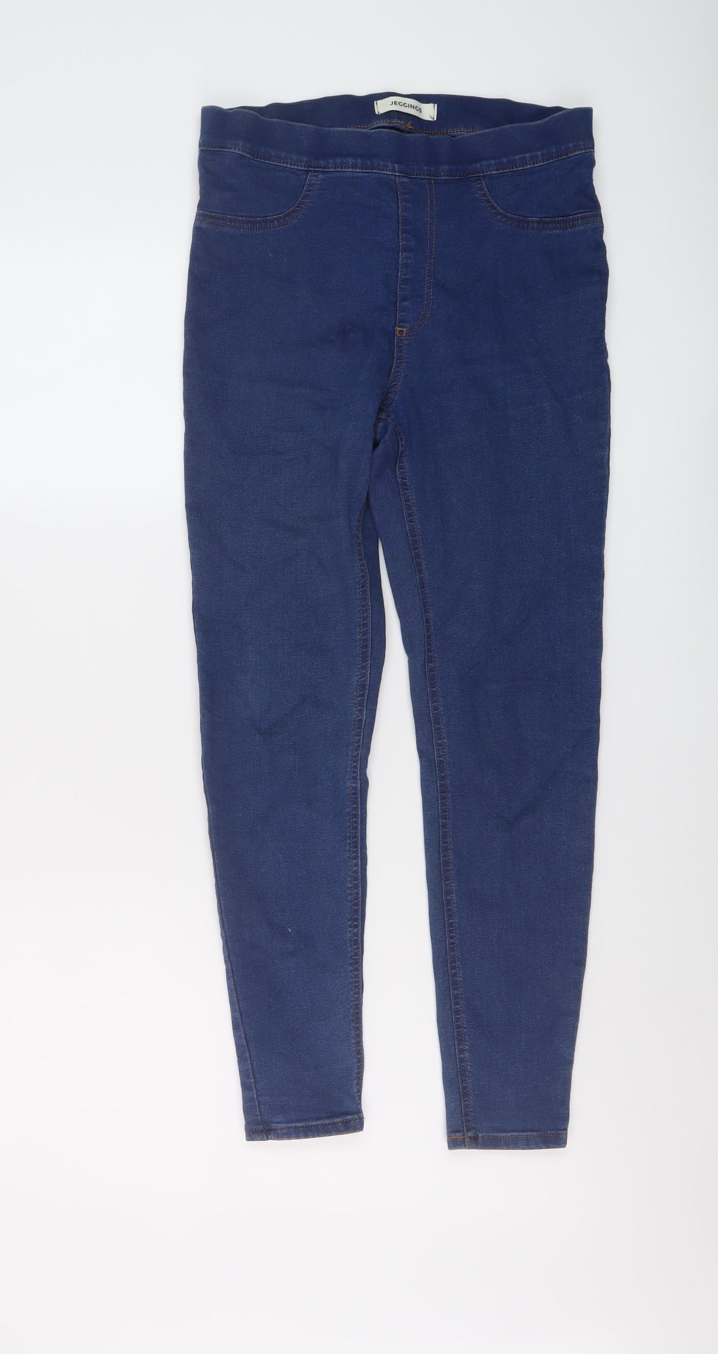 Marks and Spencer Womens Blue Cotton Jegging Jeans Size 10 L26 in Regular