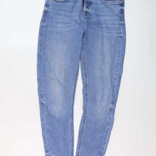 River Island Womens Black Cotton Skinny Jeans Size 10 L27 in Regular Button