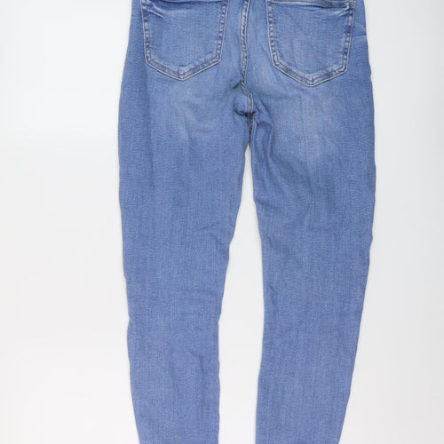 River Island Womens Black Cotton Skinny Jeans Size 10 L27 in Regular Button