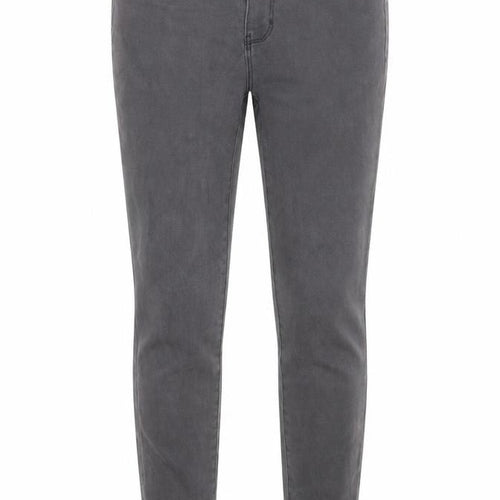 Denim & Co. Womens Grey Cotton Skinny Jeans Size 8 L28 in Regular Button