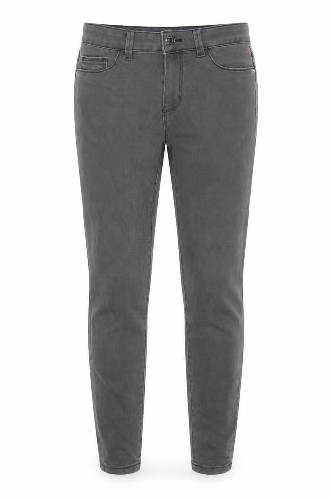 Denim & Co. Womens Grey Cotton Skinny Jeans Size 8 L28 in Regular Button
