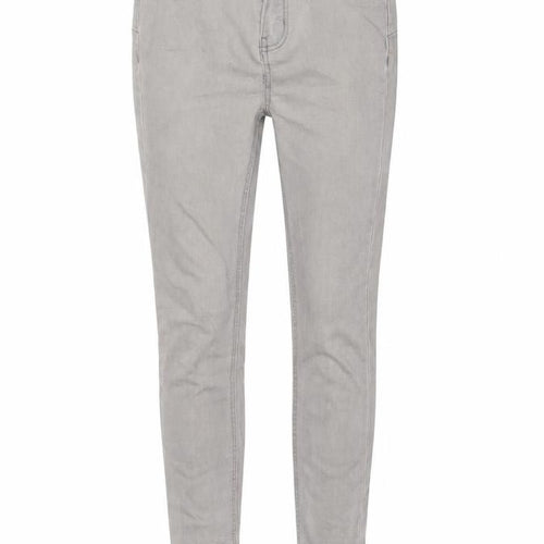 Denim & Co. Womens Grey Cotton Skinny Jeans Size 10 L27 in Regular Button