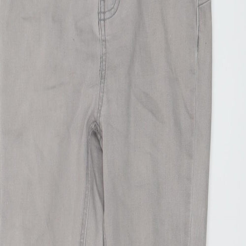 Denim & Co. Womens Grey Cotton Skinny Jeans Size 10 L27 in Regular Button