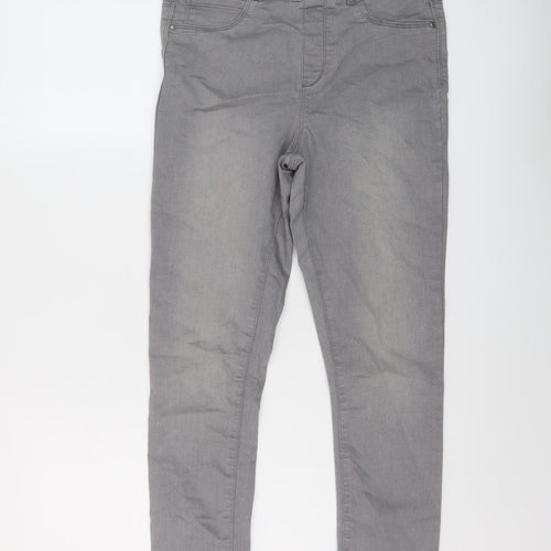 PEP&CO Womens Grey Cotton Jegging Jeans Size 8 L28 in Regular