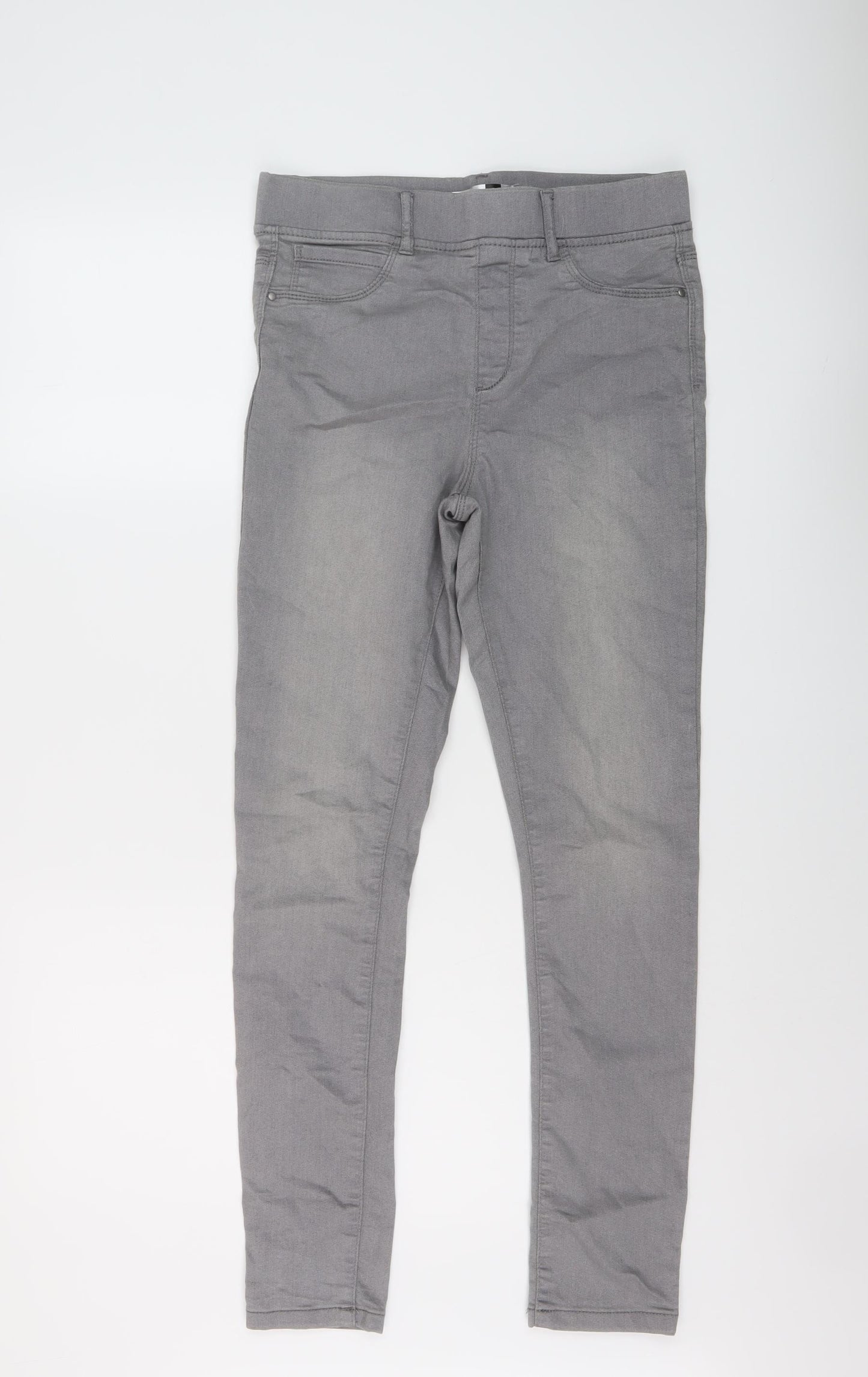 PEP&CO Womens Grey Cotton Jegging Jeans Size 8 L28 in Regular
