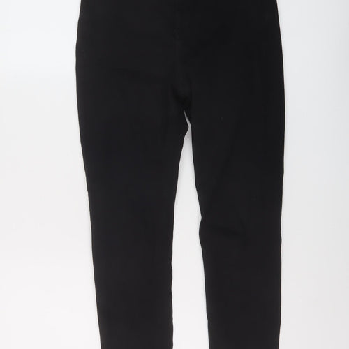 Topshop Womens Black Cotton Skinny Jeans Size 28 in L26 in Regular Button