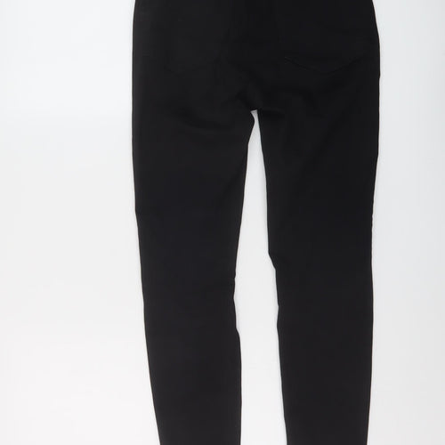 Topshop Womens Black Cotton Skinny Jeans Size 28 in L26 in Regular Button