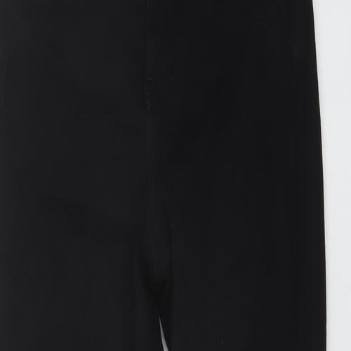 Topshop Womens Black Cotton Skinny Jeans Size 28 in L26 in Regular Button