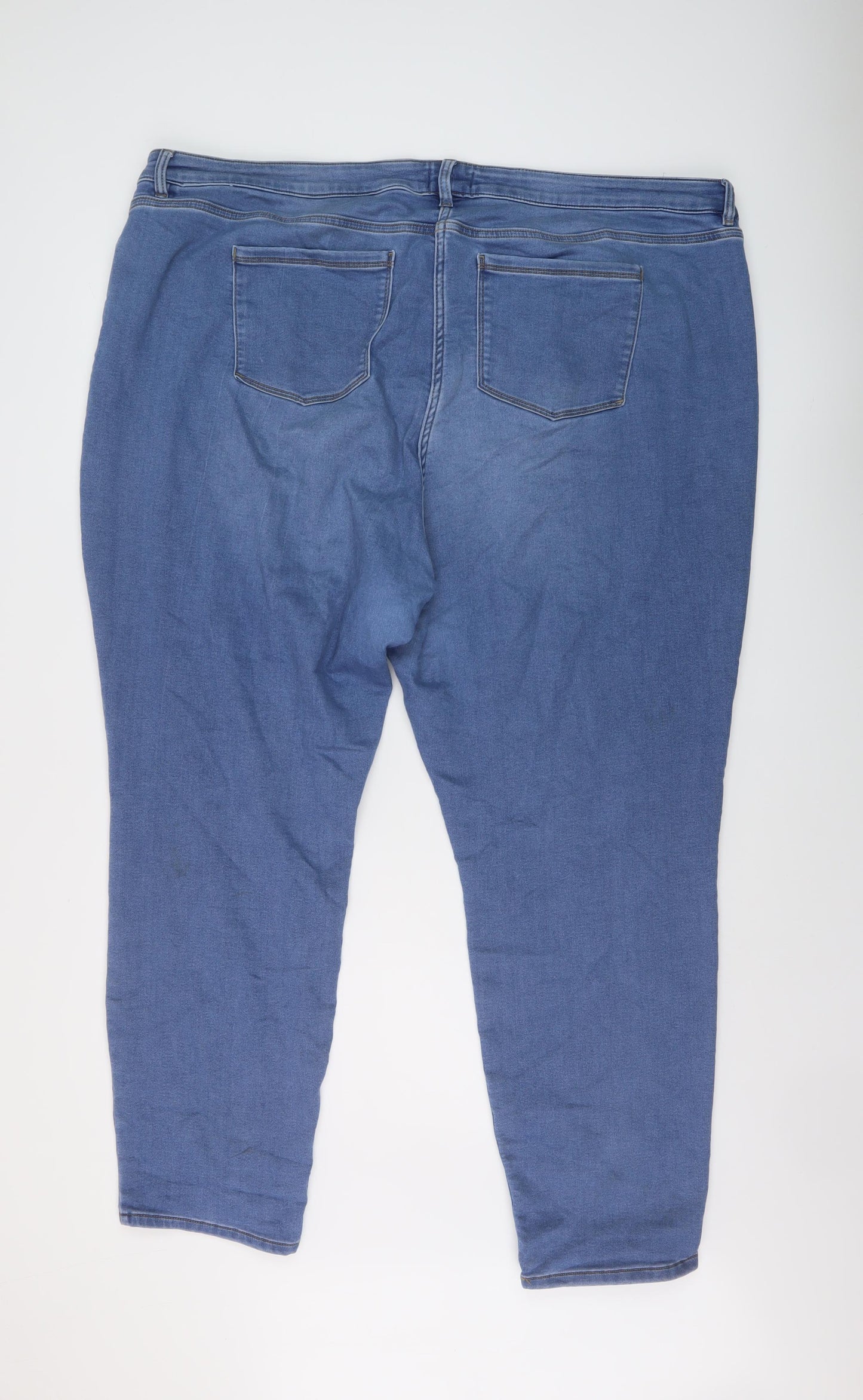 Papaya Womens Blue Cotton Skinny Jeans Size 26 L29 in Regular Button