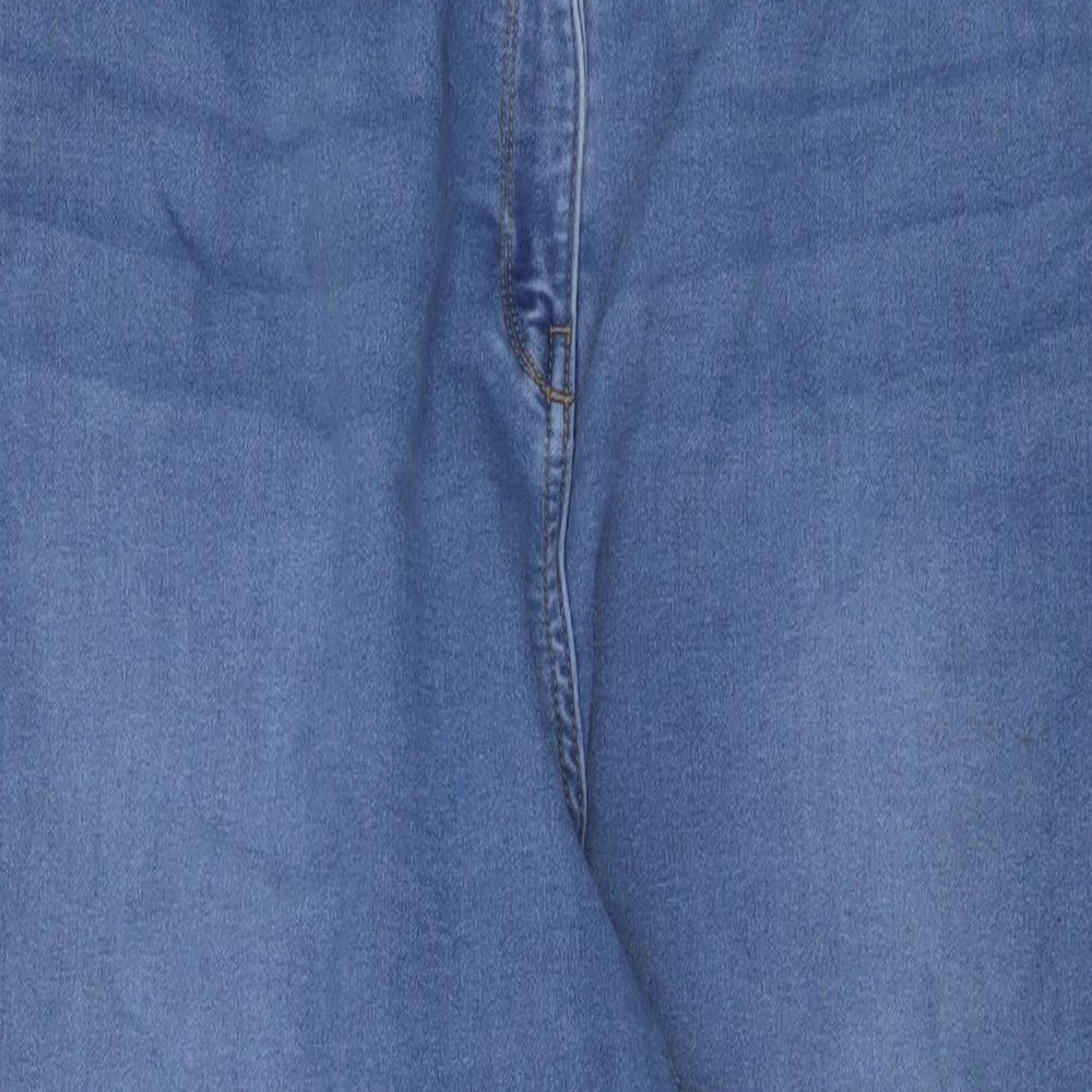 Papaya Womens Blue Cotton Skinny Jeans Size 26 L29 in Regular Button