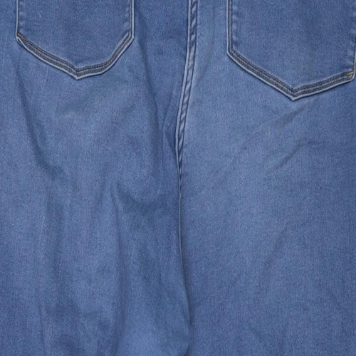 Papaya Womens Blue Cotton Skinny Jeans Size 26 L29 in Regular Button