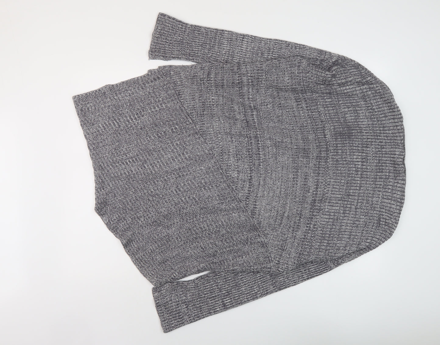 Lifestyle Womens Grey Round Neck Viscose Pullover Jumper Size 14