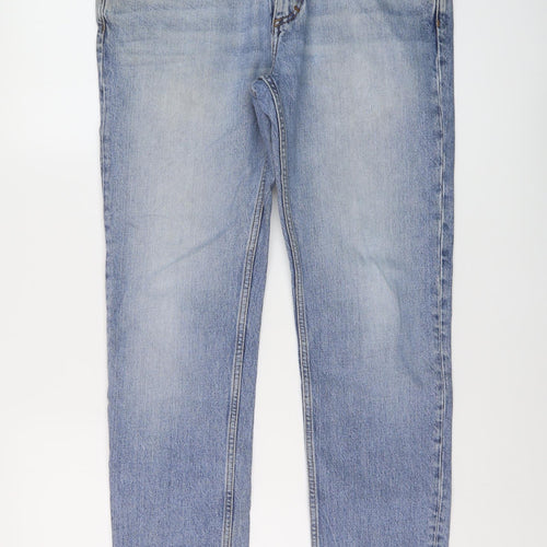 COS Mens Blue Cotton Straight Jeans Size 32 in L30 in Regular Button