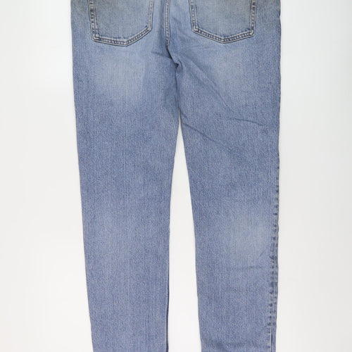 COS Mens Blue Cotton Straight Jeans Size 32 in L30 in Regular Button