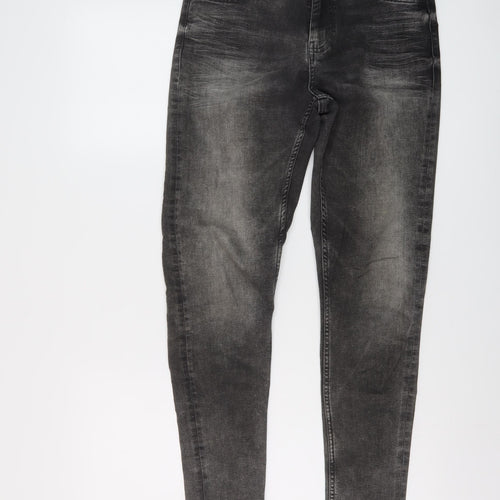 Marks and Spencer Womens Green Cotton Skinny Jeans Size 10 L28 in Regular Button