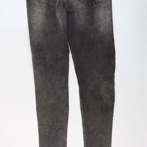 Marks and Spencer Womens Green Cotton Skinny Jeans Size 10 L28 in Regular Button