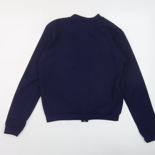 Select Womens Blue Bomber Jacket Jacket Size 10 Zip