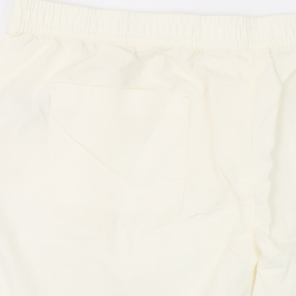 Marks and Spencer Mens Ivory Cotton Chino Shorts Size 2XL L11 in Regular Button