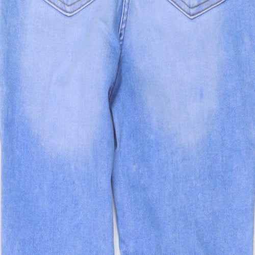 Papaya Womens Blue Cotton Skinny Jeans Size 10 L28 in Regular Button