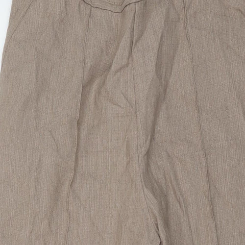 Marks and Spencer Womens Beige Polyester Trousers Size 18 L27 in Regular