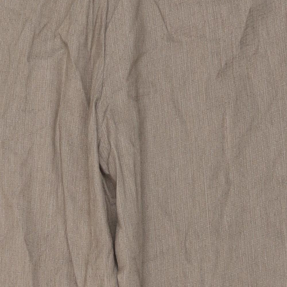 Marks and Spencer Womens Beige Polyester Trousers Size 18 L27 in Regular