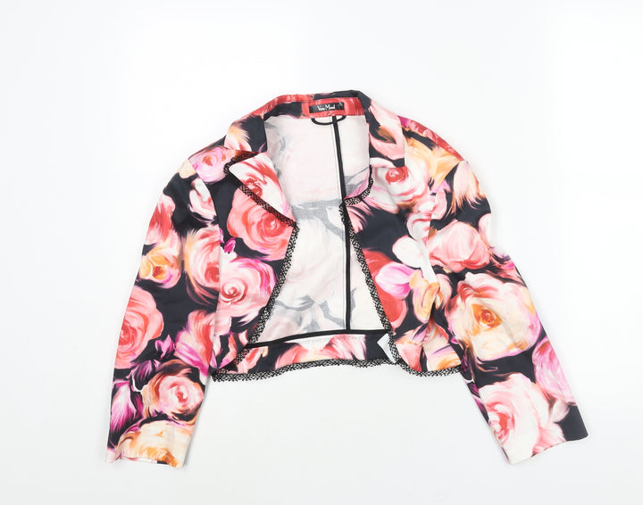 Vera Mont Womens Multicoloured Floral Jacket Size 12 - Lace Trim
