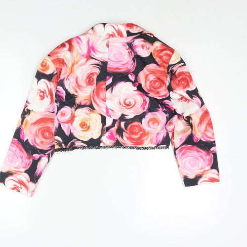 Vera Mont Womens Multicoloured Floral Jacket Size 12 - Lace Trim