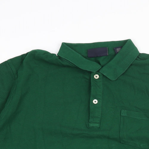 Scotch & Soda Mens Green Cotton Polo Size XL Collared Button