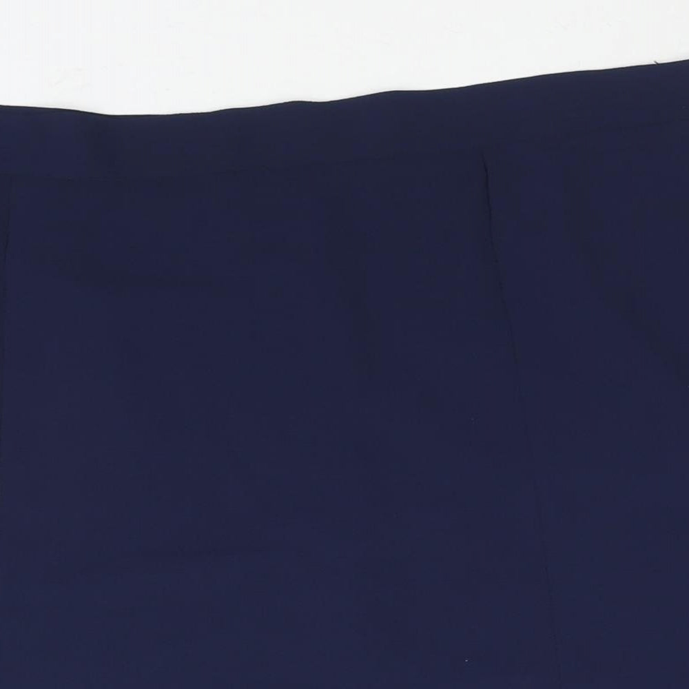 Festa Womens Blue Polyester A-Line Skirt Size 18 Zip