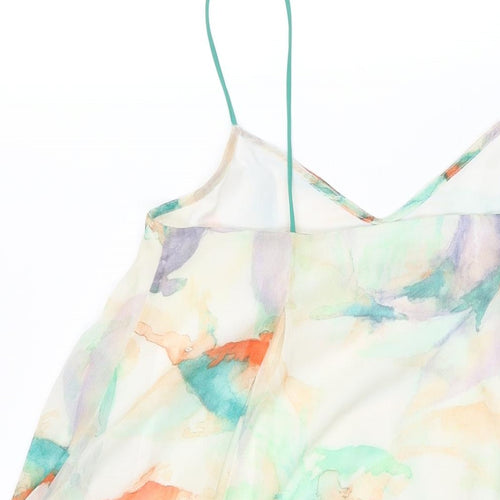 Zara Womens Multicoloured Geometric Polyester A-Line Size M Scoop Neck Pullover