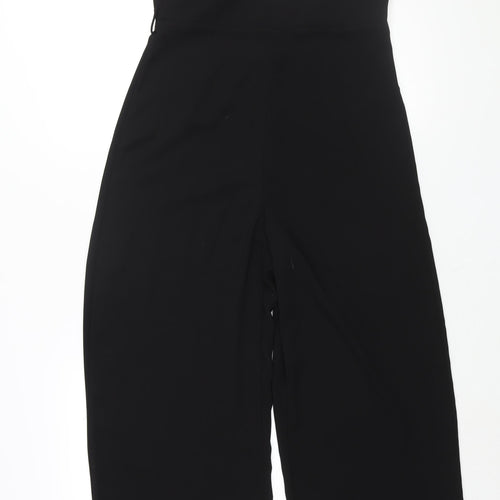 Dorothy Perkins Womens Black Polyester Jumpsuit One-Piece Size 10 L28 in Zip