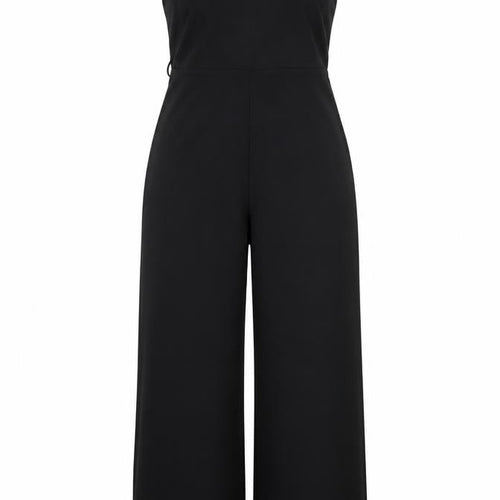 Dorothy Perkins Womens Black Polyester Jumpsuit One-Piece Size 10 L28 in Zip