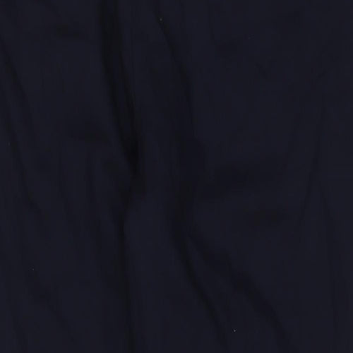 Marks and Spencer Mens Blue Wool Trousers Size 42 in L31 in Regular Hook & Eye