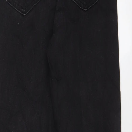 Marks and Spencer Womens Black Cotton Skinny Jeans Size 8 L27 in Regular Zip
