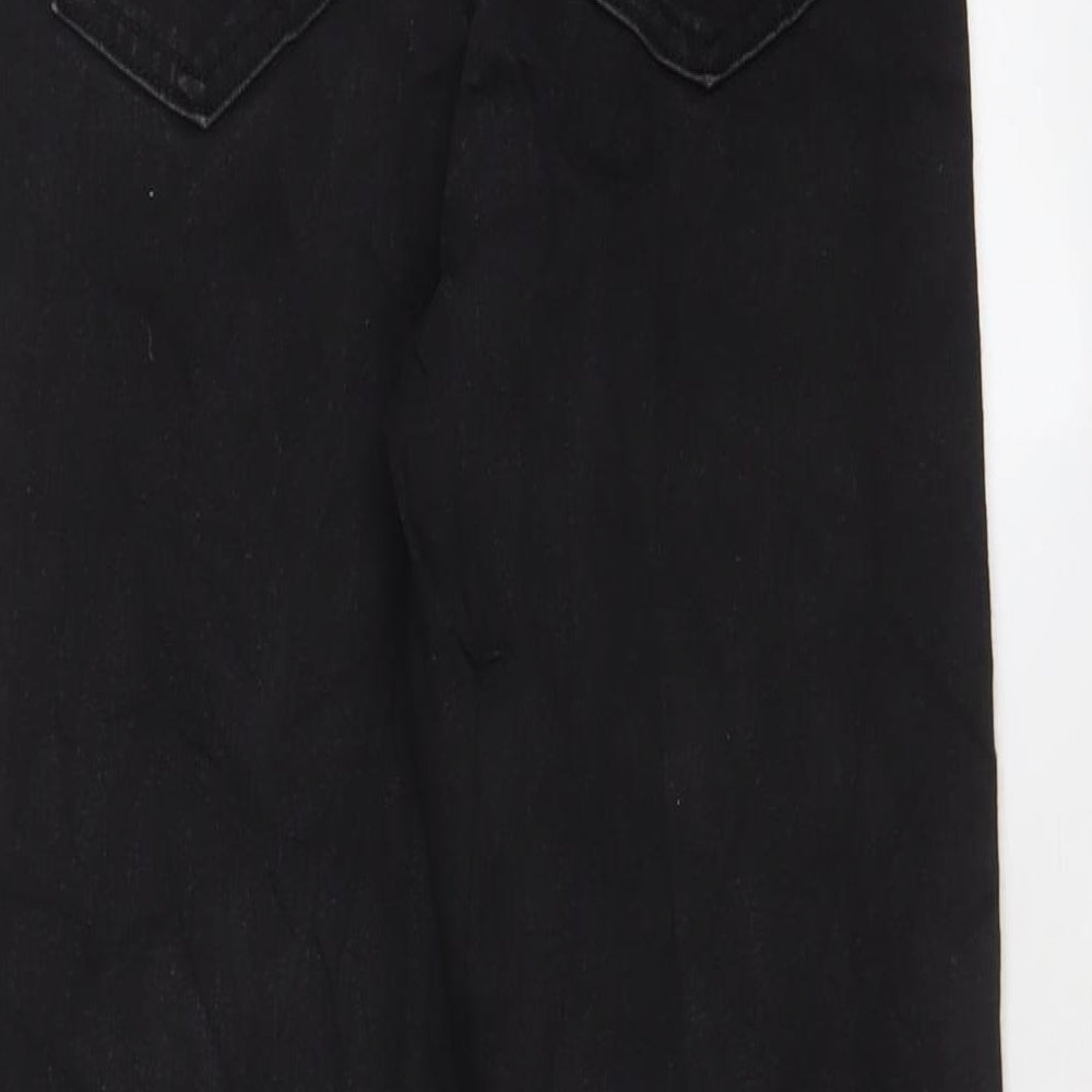 Marks and Spencer Womens Black Cotton Skinny Jeans Size 8 L27 in Regular Zip