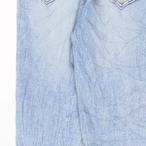 H&M Womens Blue Cotton Skinny Jeans Size 10 L30 in Regular Zip