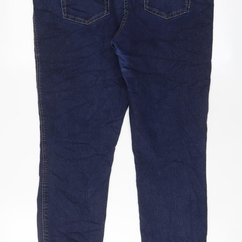 NEXT Womens Blue Cotton Skinny Jeans Size 18 L28 in Regular Zip