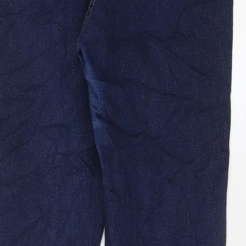 NEXT Womens Blue Cotton Skinny Jeans Size 18 L28 in Regular Zip