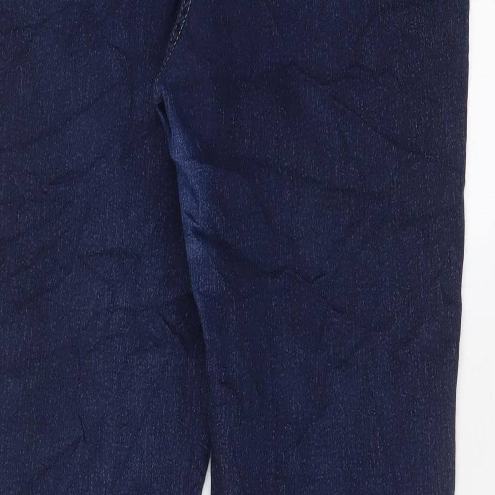 NEXT Womens Blue Cotton Skinny Jeans Size 18 L28 in Regular Zip