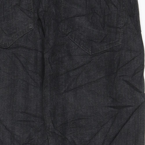 NEXT Mens Grey Cotton Trousers Size 36 in L26 in Regular Button