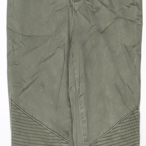 Threadbare Womens Green Cotton Skinny Jeans Size 10 L28 in Regular Zip - Ankle Zips