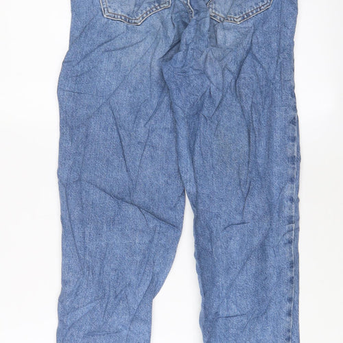 Denim & Co. Womens Blue Cotton Straight Jeans Size 6 L29 in Regular Zip