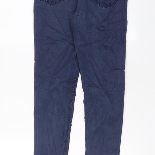 F&F Womens Blue Cotton Skinny Jeans Size 10 L29 in Regular Zip