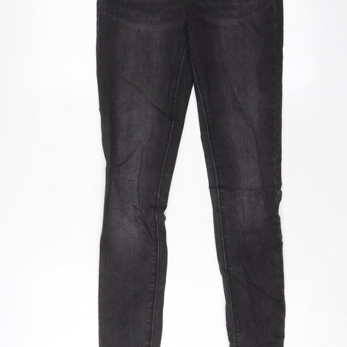 Denim & Co. Womens Black Cotton Skinny Jeans Size 10 L29 in Regular Zip