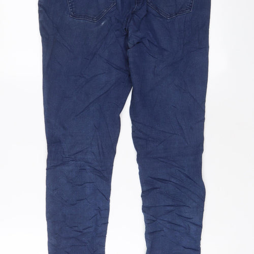 George Womens Blue Cotton Skinny Jeans Size 14 L27 in Regular Zip - 14/16