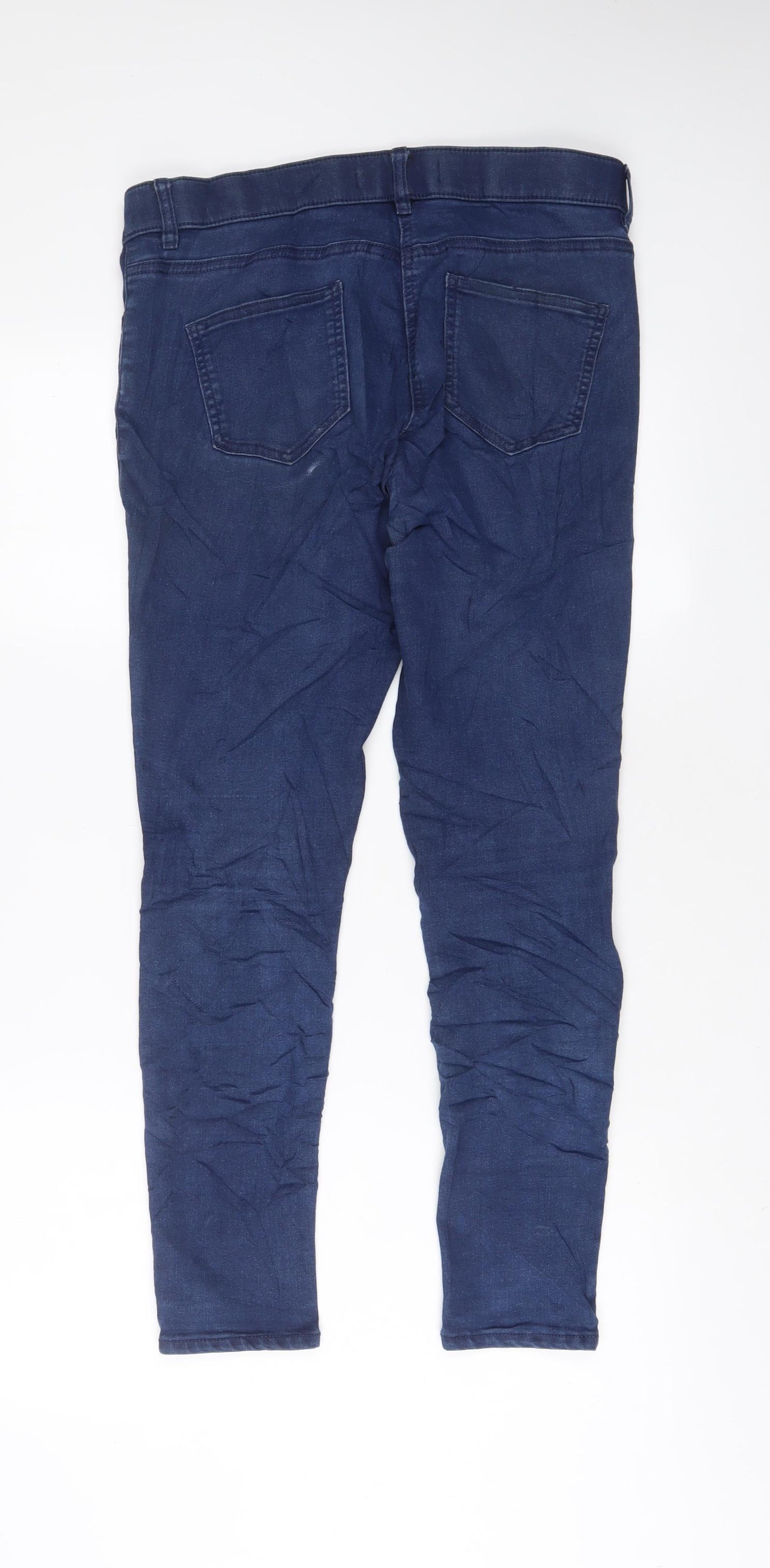 George Womens Blue Cotton Skinny Jeans Size 14 L27 in Regular Zip - 14/16