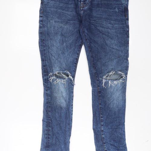 Denim & Co. Mens Blue Cotton Skinny Jeans Size 32 in L30 in Regular Button