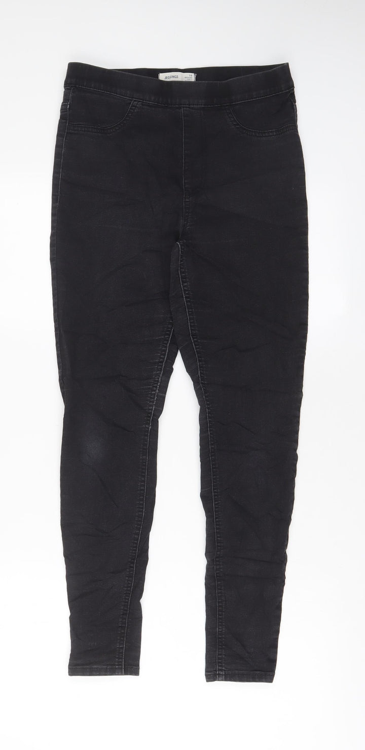 Marks and Spencer Womens Grey Cotton Jegging Jeans Size 10 L27 in Regular