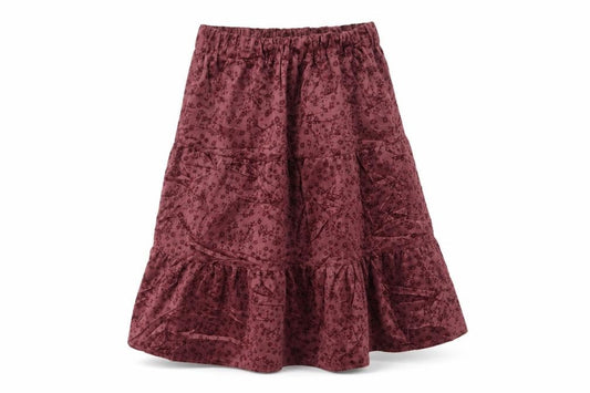 Zara Girls Pink Floral Cotton A-Line Skirt Size 13-14 Years Regular Pull On